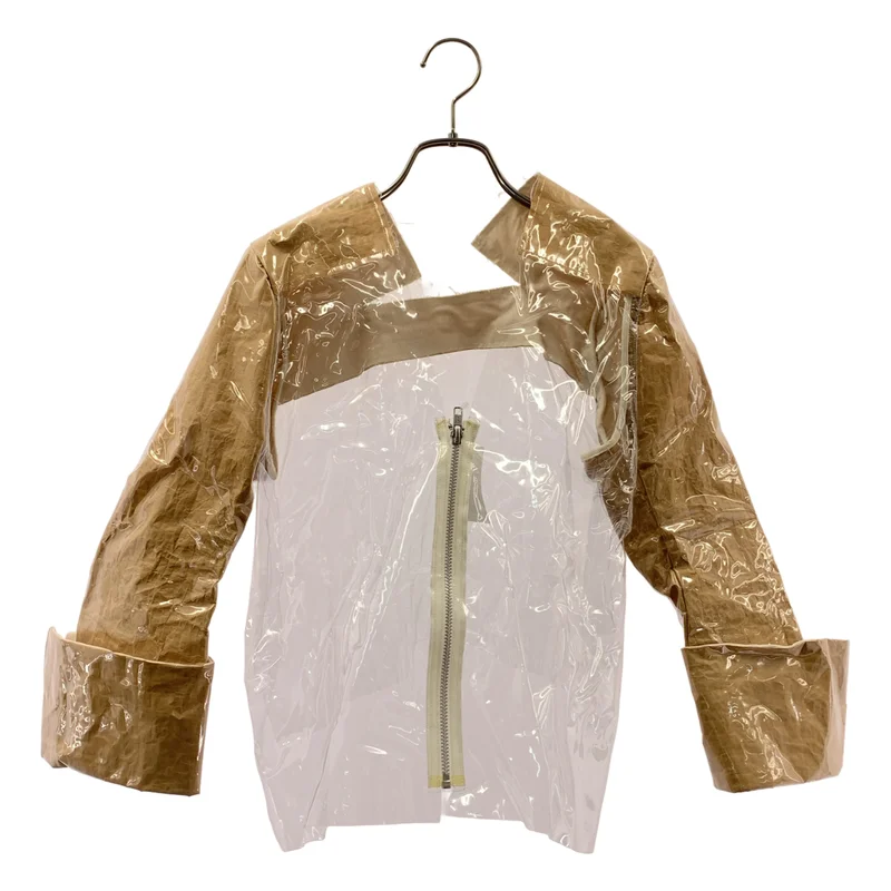 COMME des GARCONS / コムデギャルソン | PVC 変形 カットオフ ジップ ジャケット | S | レディース