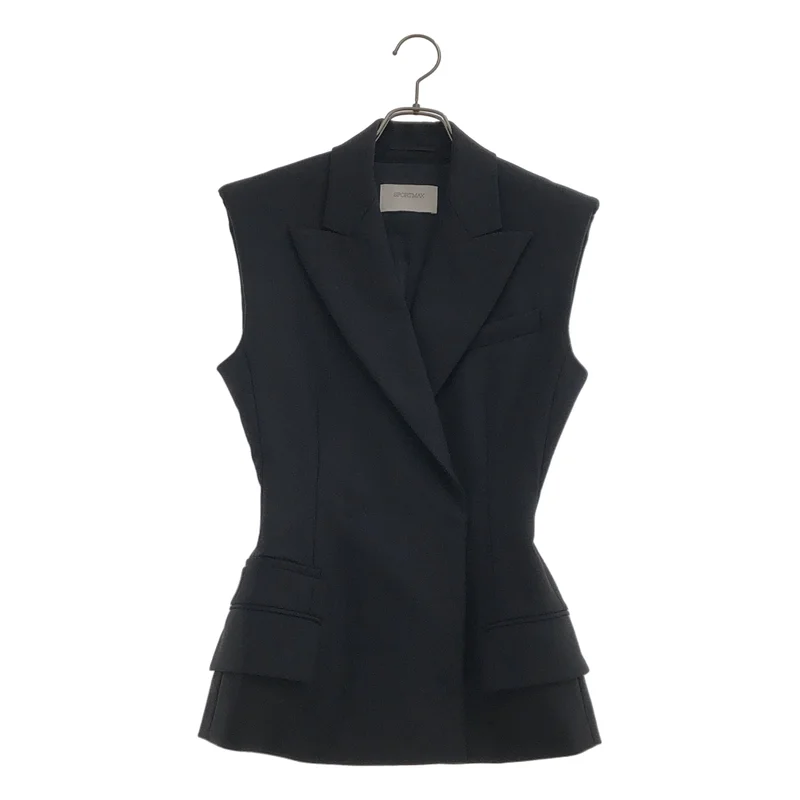 Sportmax / スポーツマックス | ピークドラペル ジレ ベスト | 40 | レディース