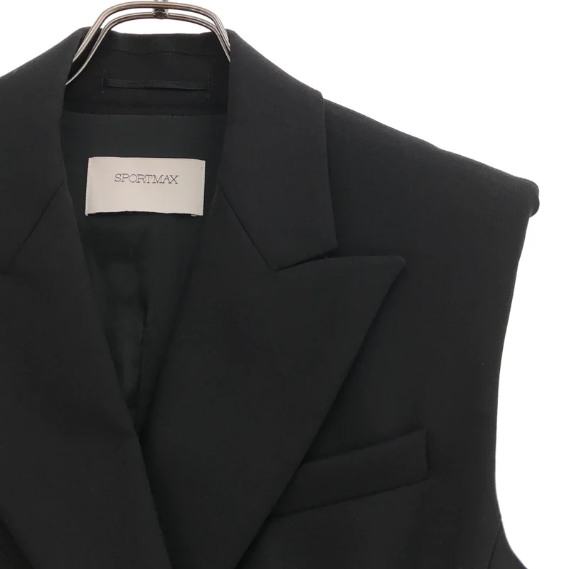 Sportmax / スポーツマックス | ピークドラペル ジレ ベスト | 40 | レディース