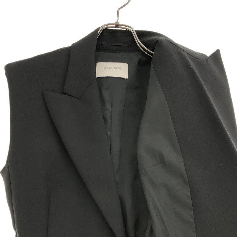 Sportmax / スポーツマックス | ピークドラペル ジレ ベスト | 40 | レディース