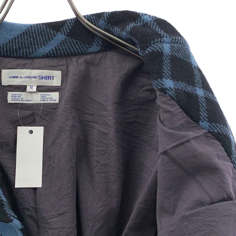 COMME des GARCONS SHIRT / コムデギャルソンシャツ | 2004AW | ウール縮絨 チェック 3B ジャケット | M | メンズ