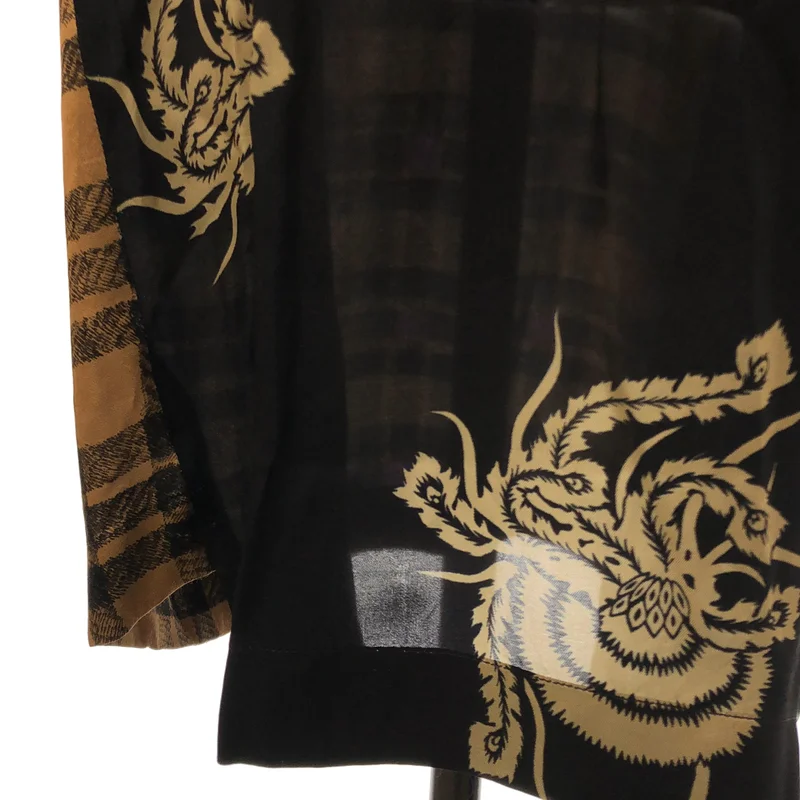 DRIES VAN NOTEN / ドリスヴァンノッテン | ビスコース 総柄 ハイネック ワンピース | 34 | レディース