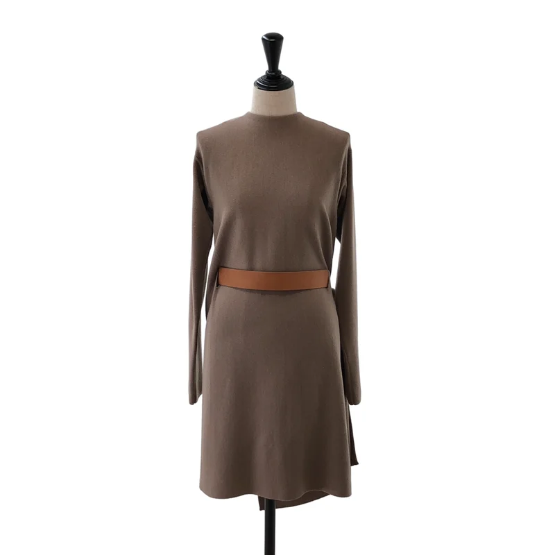 Maison Margiela / メゾンマルジェラ | 2015SS | ウール ベルテッド ラップ ニットワンピース | M | レディース