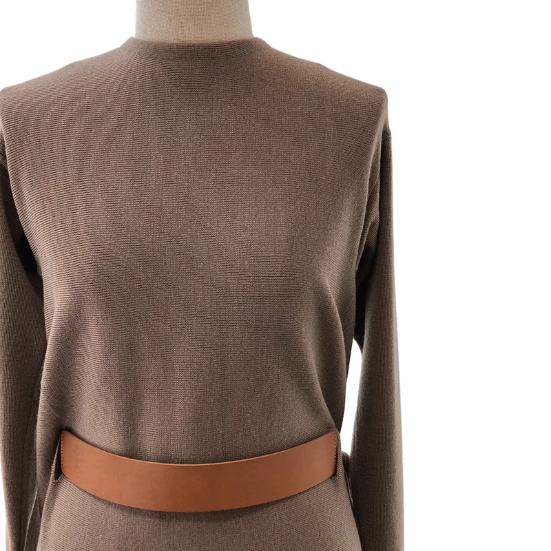Maison Margiela / メゾンマルジェラ | 2015SS | ウール ベルテッド ラップ ニットワンピース | M | レディース