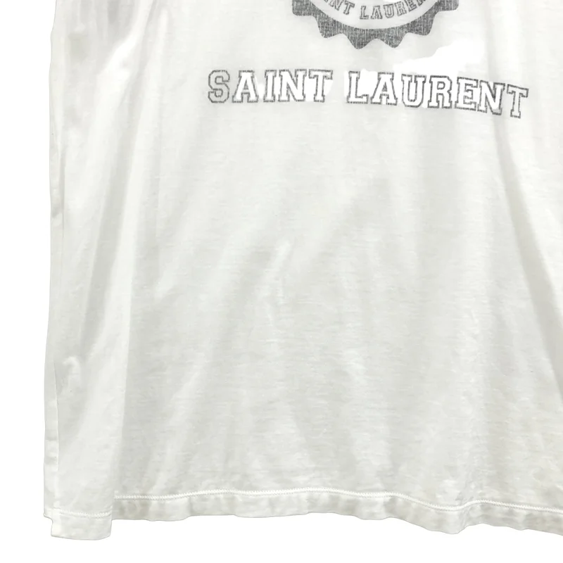 SAINT LAURENT PARIS / サンローランパリ | カレッジプリント リンガーTシャツ | L | メンズ