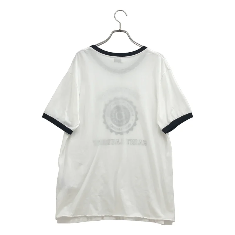 SAINT LAURENT PARIS / サンローランパリ | カレッジプリント リンガーTシャツ | L | メンズ