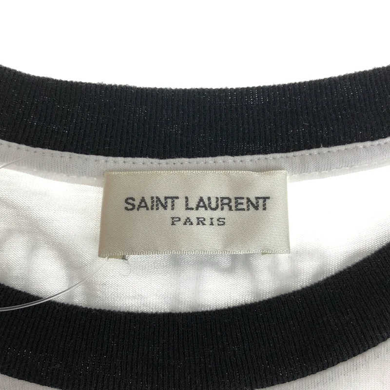 SAINT LAURENT PARIS / サンローランパリ | カレッジプリント リンガーTシャツ | L | メンズ