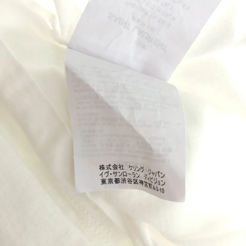 SAINT LAURENT PARIS / サンローランパリ | カレッジプリント リンガーTシャツ | L | メンズ