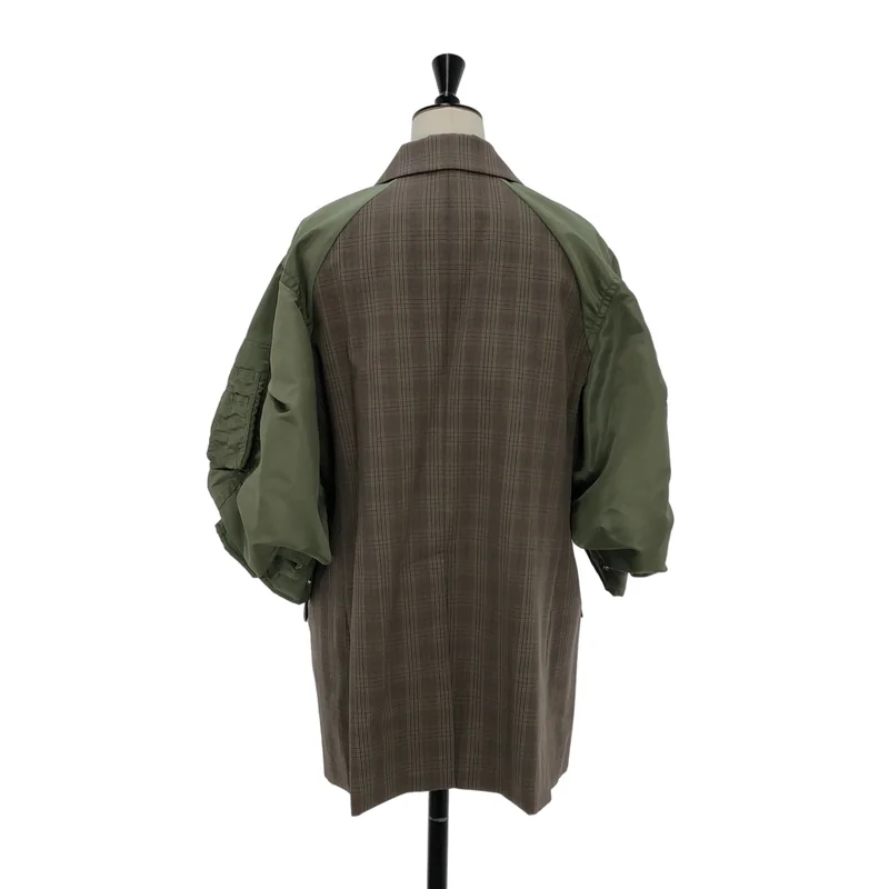 sacai / サカイ | 2025SS | Wool Silk Suiting x Nylon Twill Jacket ジャケット | 2 | レディース