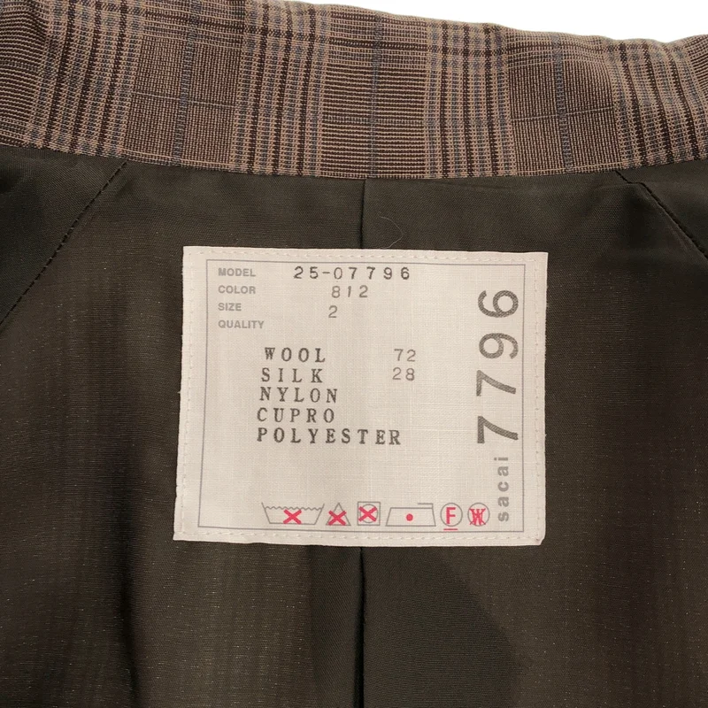 sacai / サカイ | 2025SS | Wool Silk Suiting x Nylon Twill Jacket ジャケット | 2 | レディース