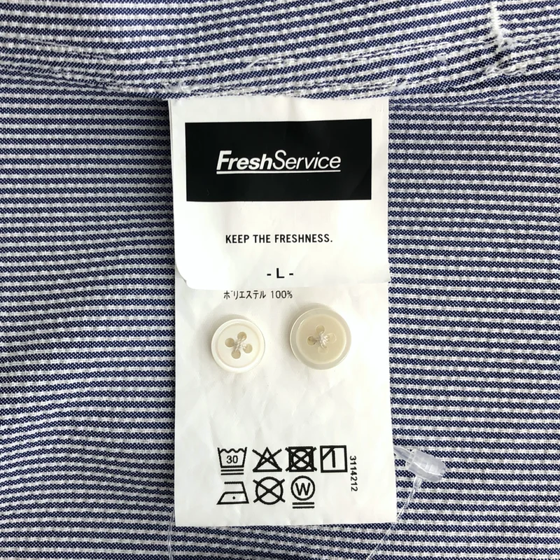 FreshService / フレッシュサービス | 2026SS | SEERSUCKER STRIPE OPEN COLLAR SHIRT シアサッカー ストライプ 半袖シャツ | L | メンズ