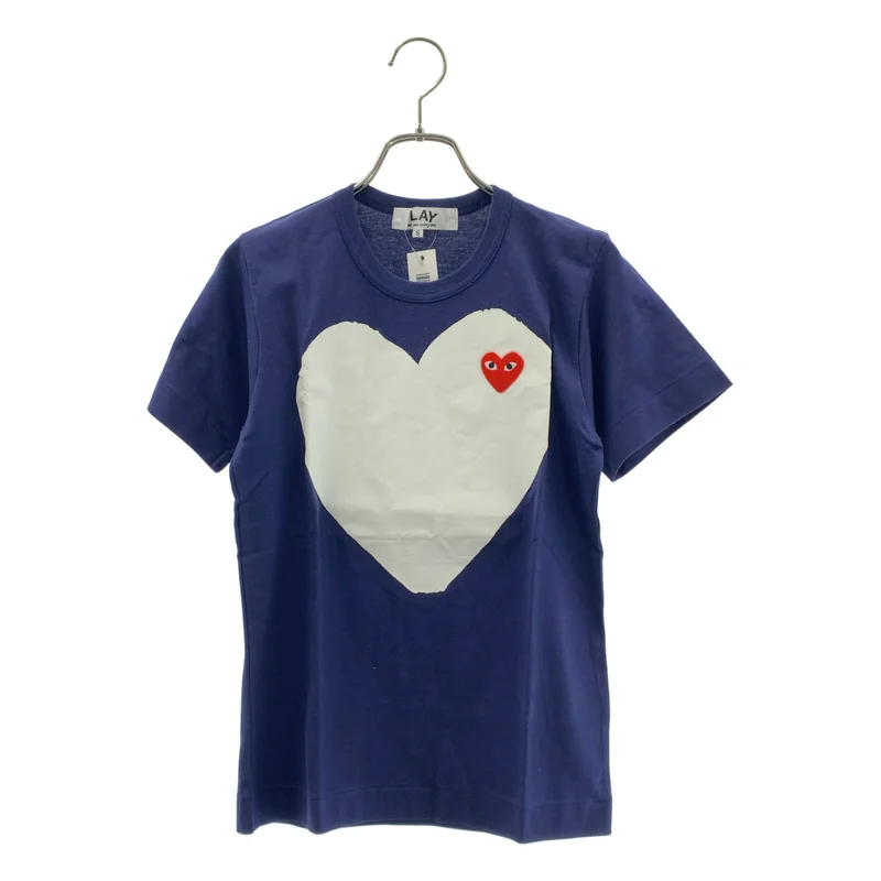 PLAY COMME des GARCONS / プレイコムデギャルソン | ハートワッペン プリント Tシャツ | S | レディース