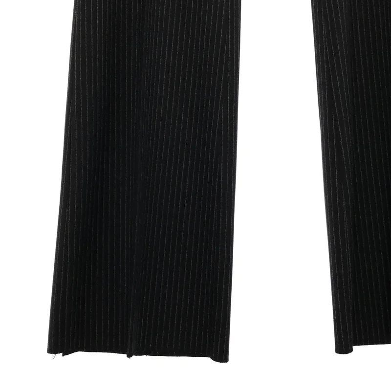 YVES SAINT LAURENT rive gauche / イヴサンローランリヴゴーシュ | セットアップ / ウール ストライプ 3B テーラードジャケット / フレア スラックス | 46 | メンズ