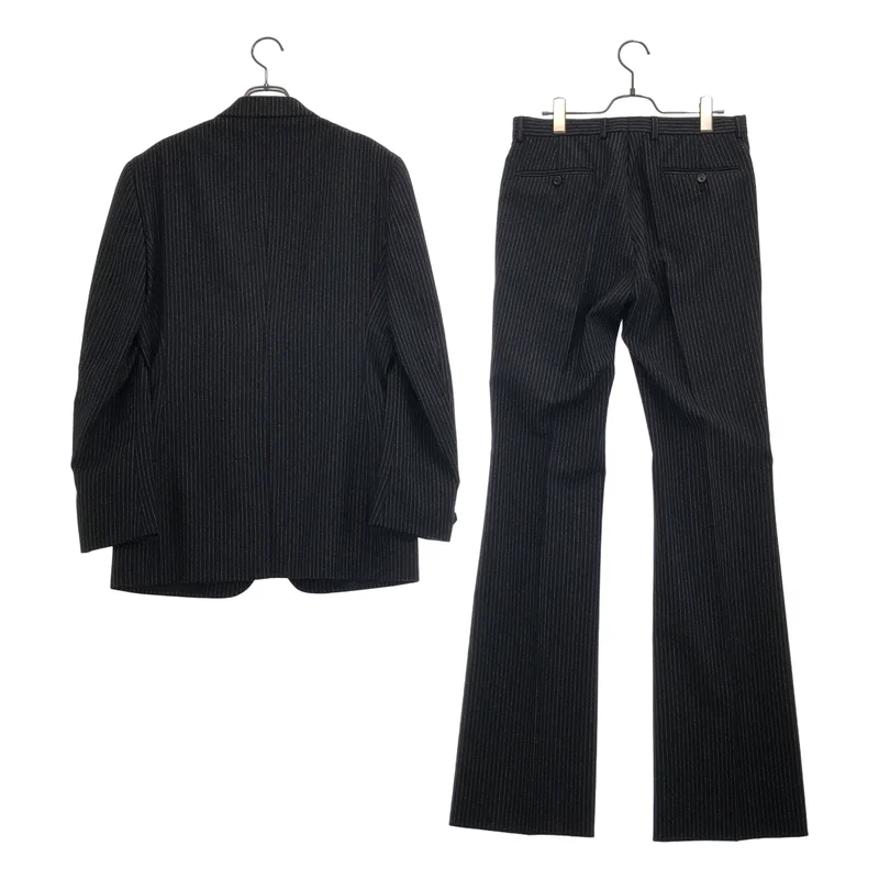 YVES SAINT LAURENT rive gauche / イヴサンローランリヴゴーシュ | セットアップ / ウール ストライプ 3B テーラードジャケット / フレア スラックス | 46 | メンズ