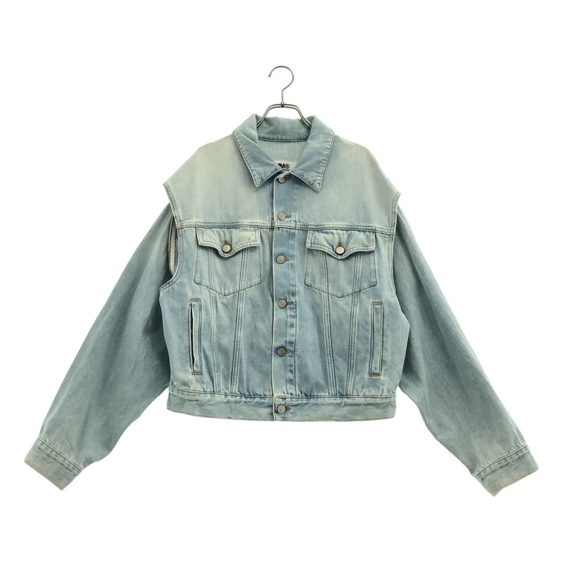 MM6 Maison Margiela / エムエムシックスメゾンマルジェラ | 2019SS | OPEN SLEEVE DENIM CAPE JACKET  / オープンスリーブ デニムケープジャケット | 36 | レディース