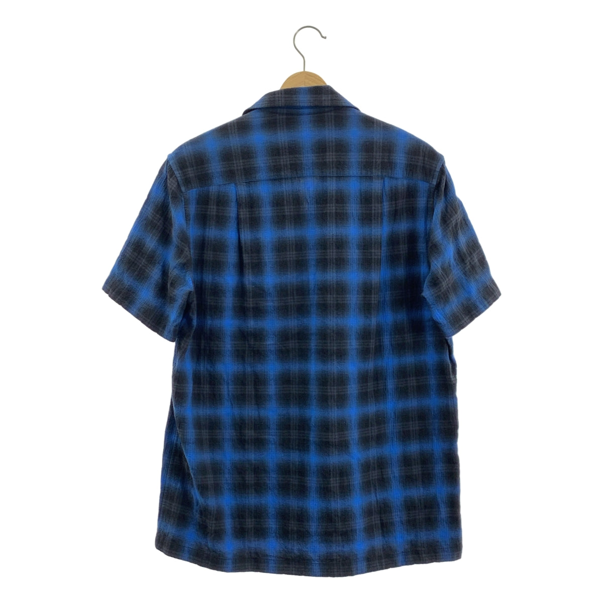 Saint サンローラン 青黒 チェックシャツ Lサイズ相当 Laurent Paris 