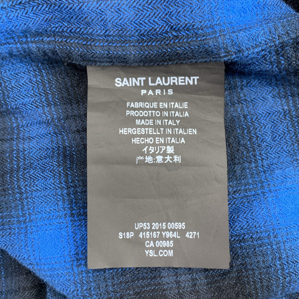 SAINT LAURENT PARIS / サンローランパリ | オンブレチェック オープン