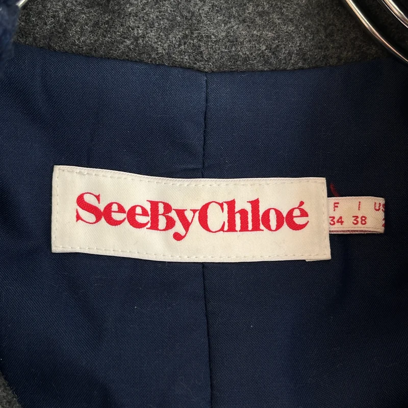 SEE BY CHLOE / シーバイクロエ | ウール ボアカラー ジップ コート / 総裏地 | 38 | レディース
