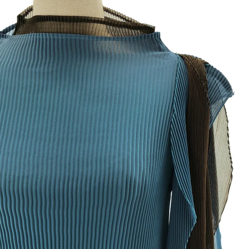 PLEATS PLEASE ISSEY MIYAKE / プリーツプリーズイッセイミヤケ | レイヤード ノースリーブ ロングプリーツワンピース |