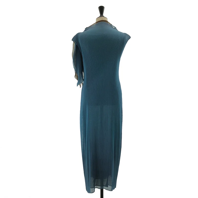 PLEATS PLEASE ISSEY MIYAKE / プリーツプリーズイッセイミヤケ | レイヤード ノースリーブ ロングプリーツワンピース |