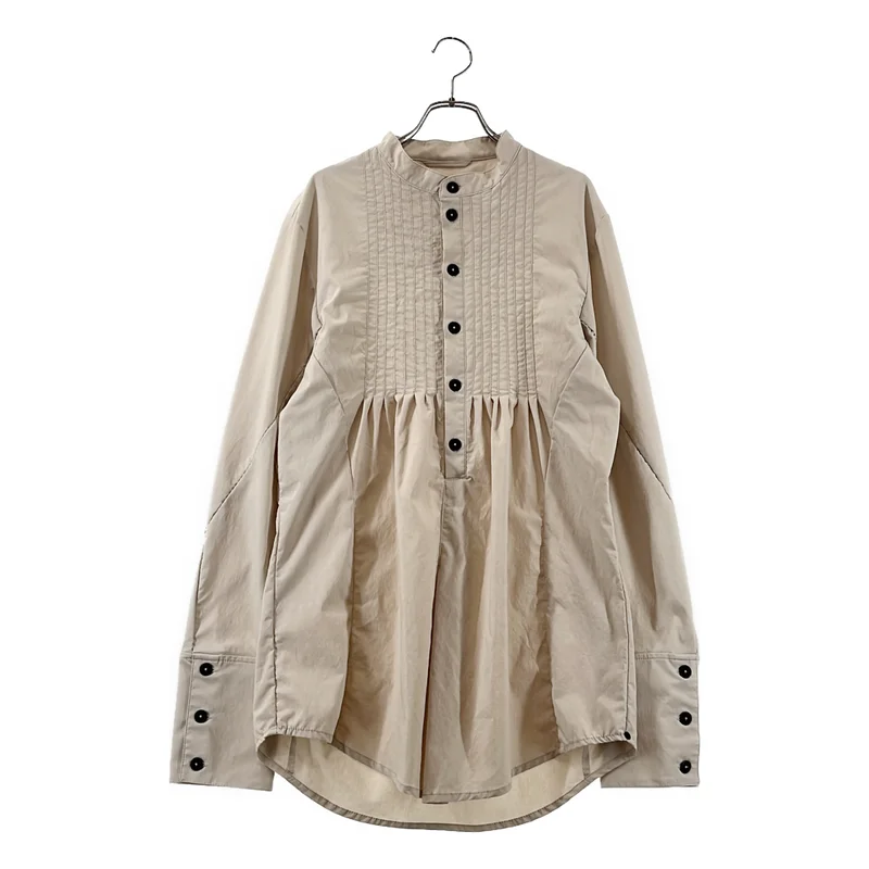 incarnation / インカネーション | ストレッチ ピンタック バンドカラーシャツ | M | メンズ