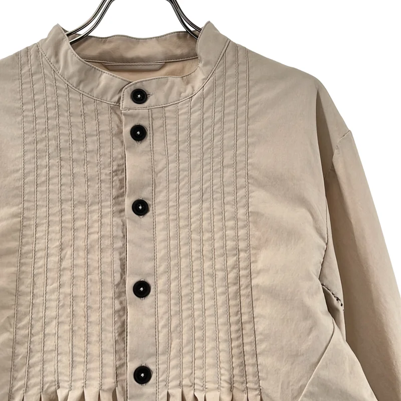 incarnation / インカネーション | ストレッチ ピンタック バンドカラーシャツ | M | メンズ