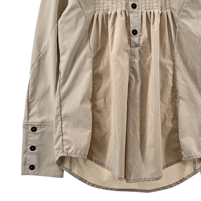 incarnation / インカネーション | ストレッチ ピンタック バンドカラーシャツ | M | メンズ