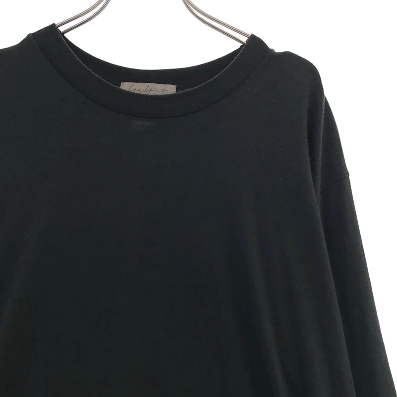 YOHJI YAMAMOTO POUR HOMME / ヨウジヤマモトプールオム | 1995SS | バックワンポイントロゴ オーバーシルエット クリーネック カットソー | M | メンズ