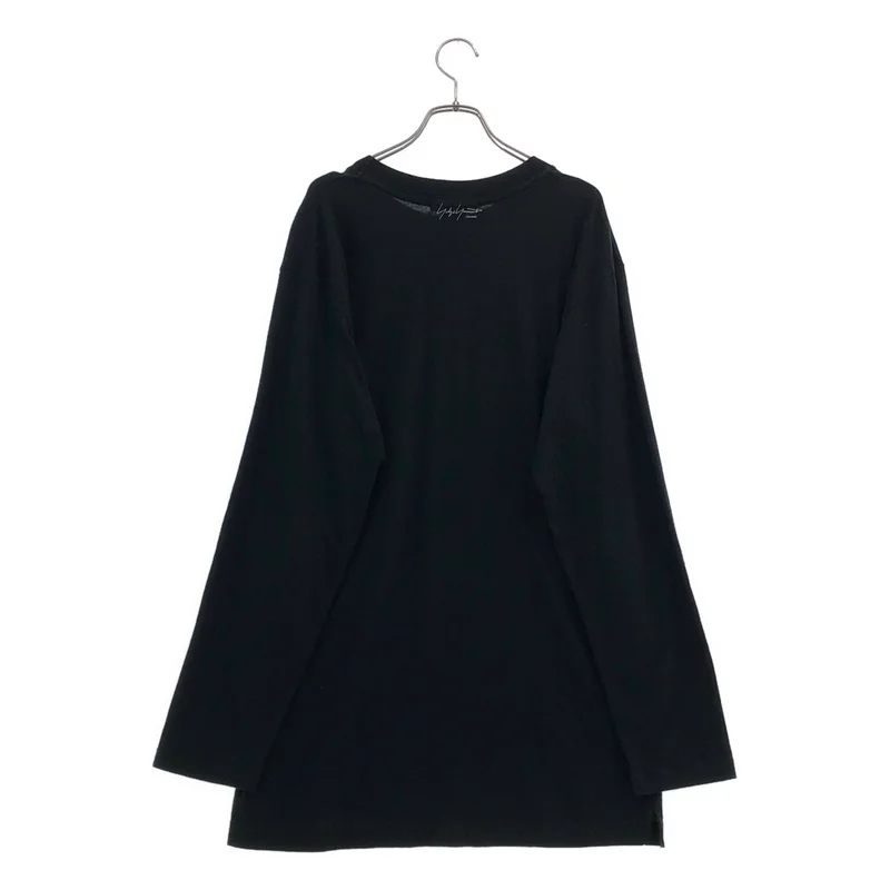 YOHJI YAMAMOTO POUR HOMME / ヨウジヤマモトプールオム | 1995SS | バックワンポイントロゴ オーバーシルエット クリーネック カットソー | M | メンズ
