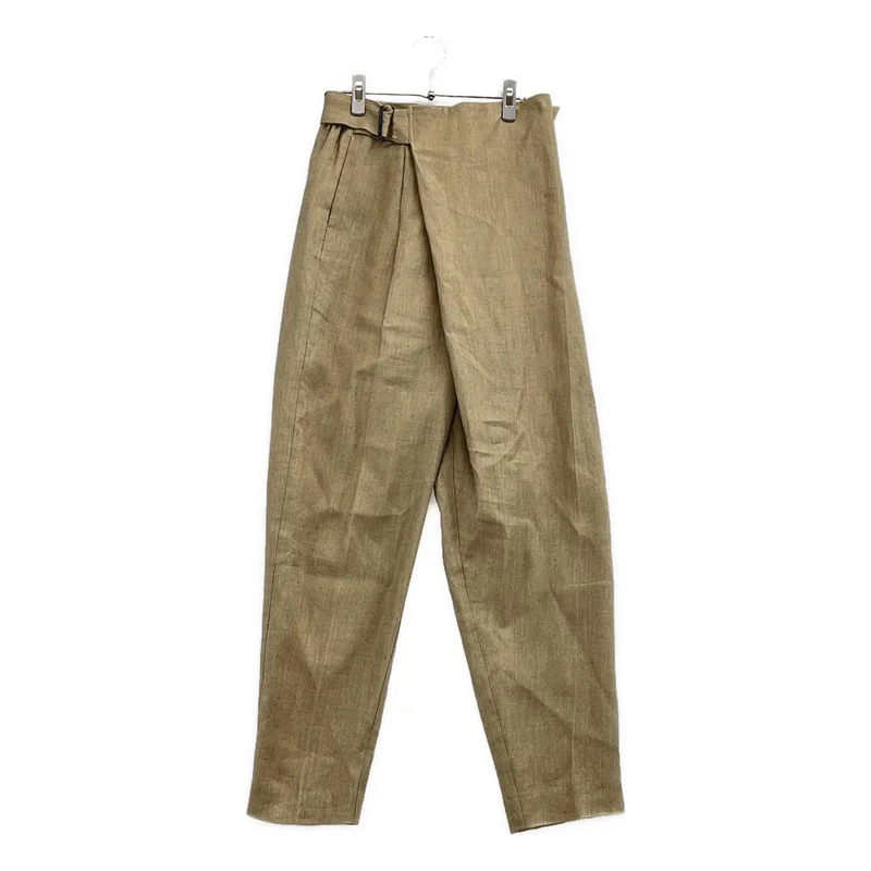 HYKE / ハイク | 2022SS | LINEN WRAP PANTS / リネン ラップパンツ | 2 | レディース