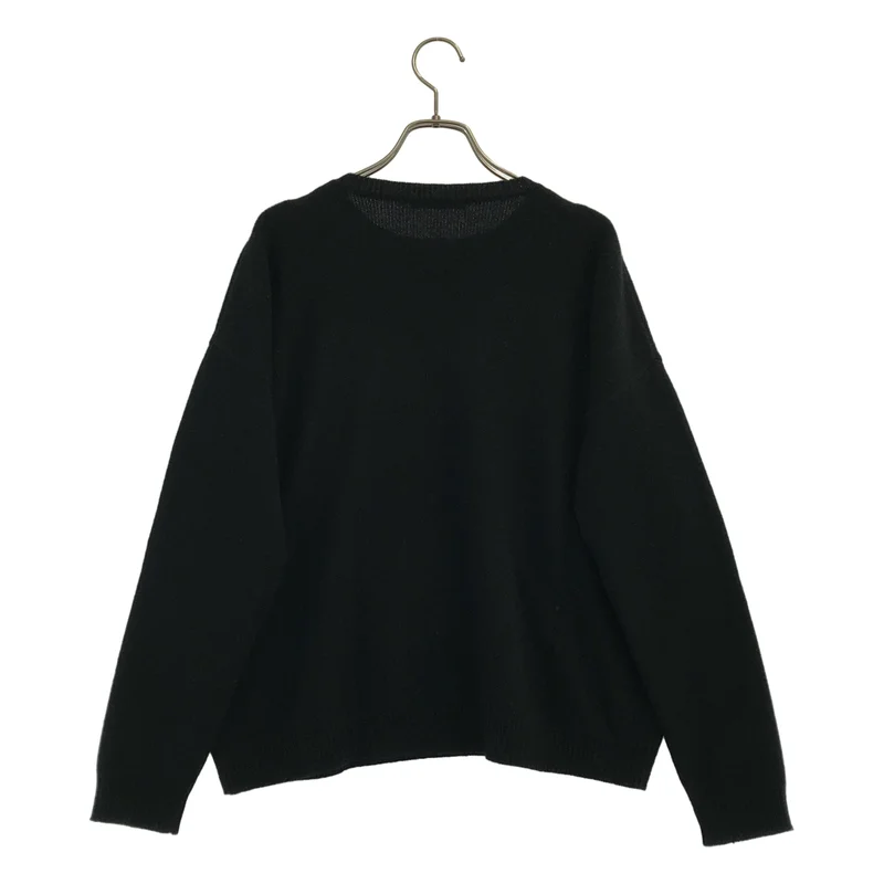 Max Mara / マックスマーラ | ウール カシミヤ ラインストーン ハートロゴ ニット | S | レディース
