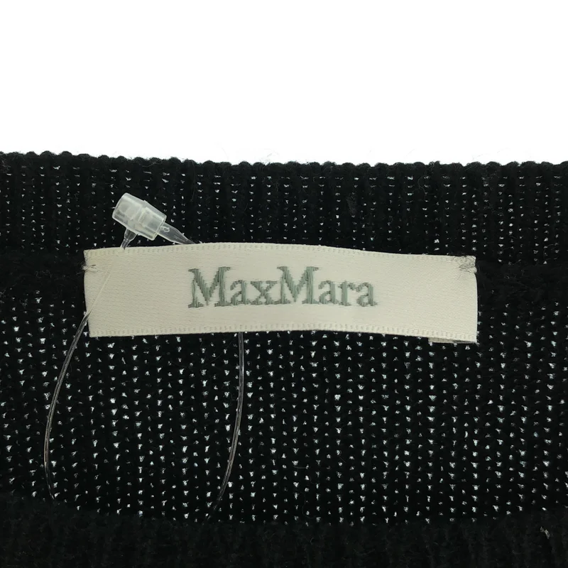 Max Mara / マックスマーラ | ウール カシミヤ ラインストーン ハートロゴ ニット | S | レディース