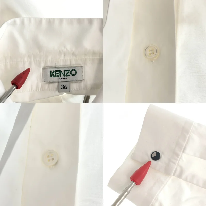 KENZO / ケンゾー | コットン カットアウト シャツ | 36 | レディース