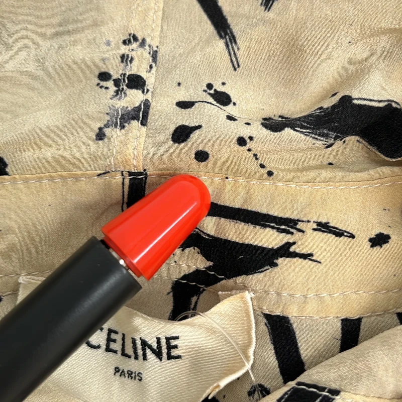CELINE / セリーヌ | 2022AW | シルク トリオンフ グラフィックロゴ フーデット プルオーバー ブラウス |