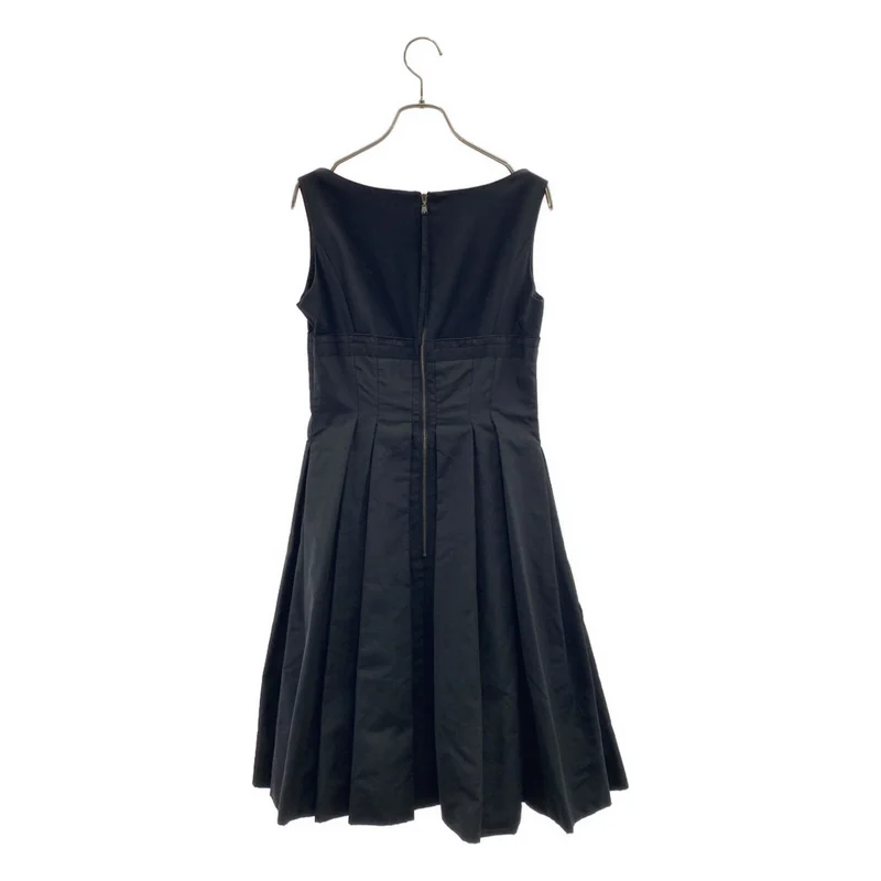 FOXEY BOUTIQUE / フォクシーブティック | ノースリーブ バックジップ ボリューム ドレス ワンピース / 総裏地 | 40 | レディース