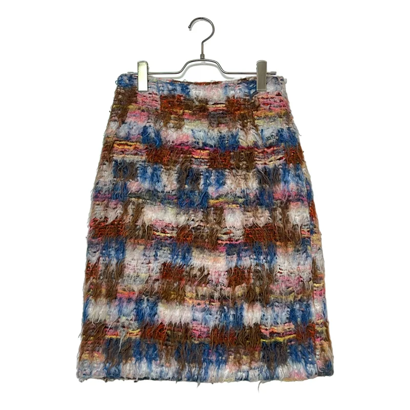FENDI / フェンディ | ミックスウール バックジップ スカート | 38 | レディース