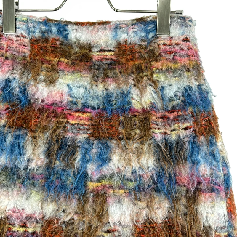 FENDI / フェンディ | ミックスウール バックジップ スカート | 38 | レディース