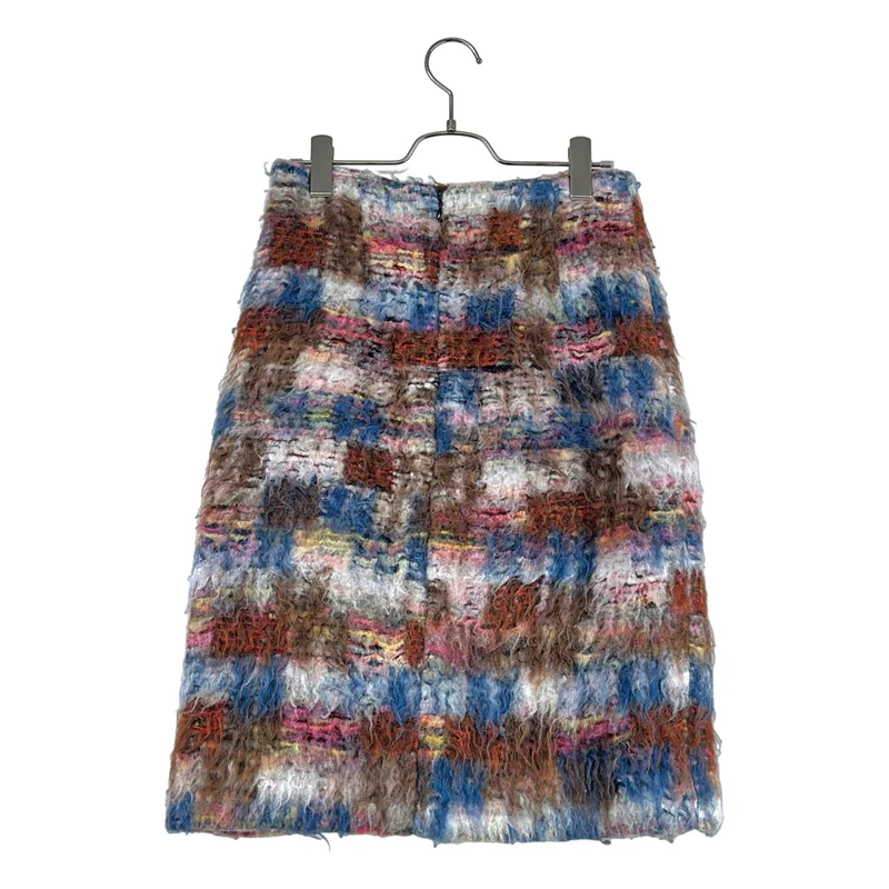 FENDI / フェンディ | ミックスウール バックジップ スカート | 38 | レディース