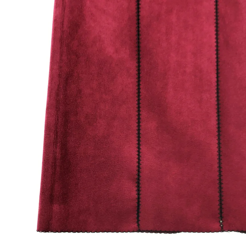 Mame Kurogouchi / マメクロゴウチ | 2025AW | Synthetic Leather Fancy Ftitch High Waisted Skirt スエード ハイウエスト スカート | 2 | レディース