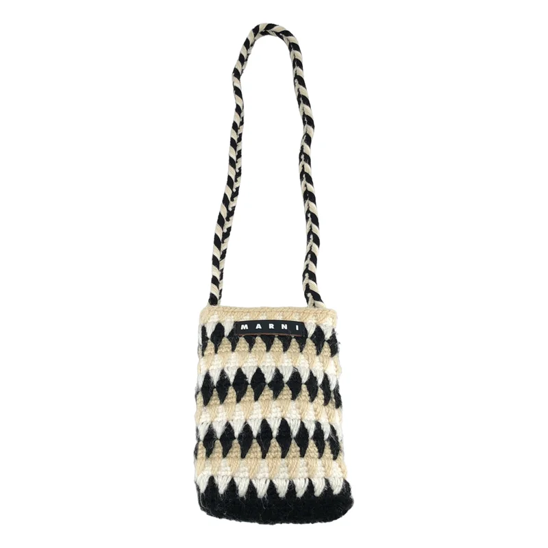 MARNI / マルニ | 2023SS | チェスボード ニット ショルダーバッグ |