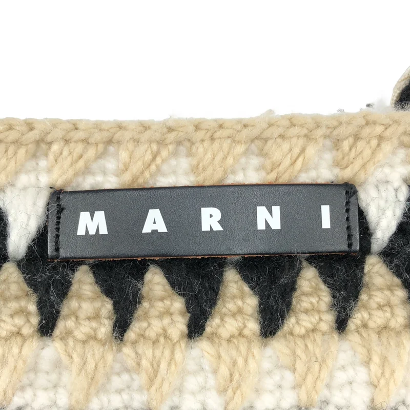 MARNI / マルニ | 2023SS | チェスボード ニット ショルダーバッグ |