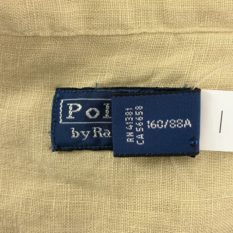 POLO BY RALPH LAUREN / ポロバイラルフローレン | リネン バンドカラー シャツ ブラウス | 4 | レディース