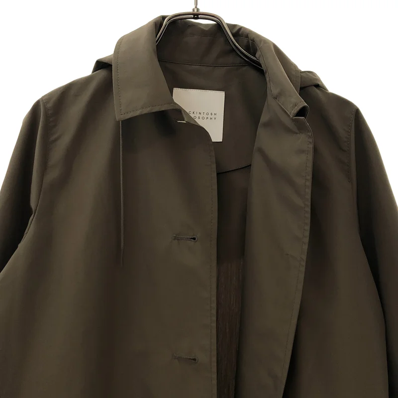 美品 マッキントッシュフィロソフィー フーデッド ステンカラーコート 2WAY MACKINTOSH PHILOSOPHY / マッキントッシュフィロソフィー | コットン