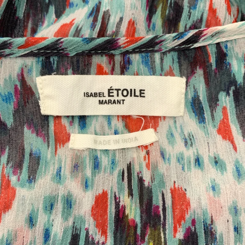 ISABEL MARANT ETOILE / イザベルマランエトワール | シルク 総柄 ギャザー フリル ブラウス | 36 | レディース