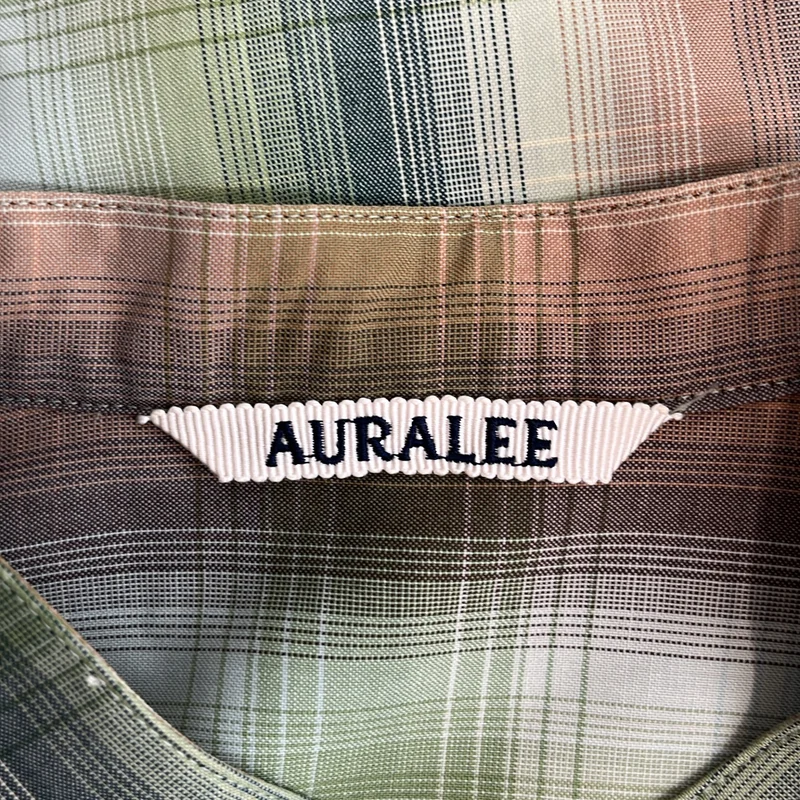 AURALEE / オーラリー | SUPER LIGHT WOOL CHECK MAXI ONE-PIECE チェック シャツワンピース | 1 | レディース