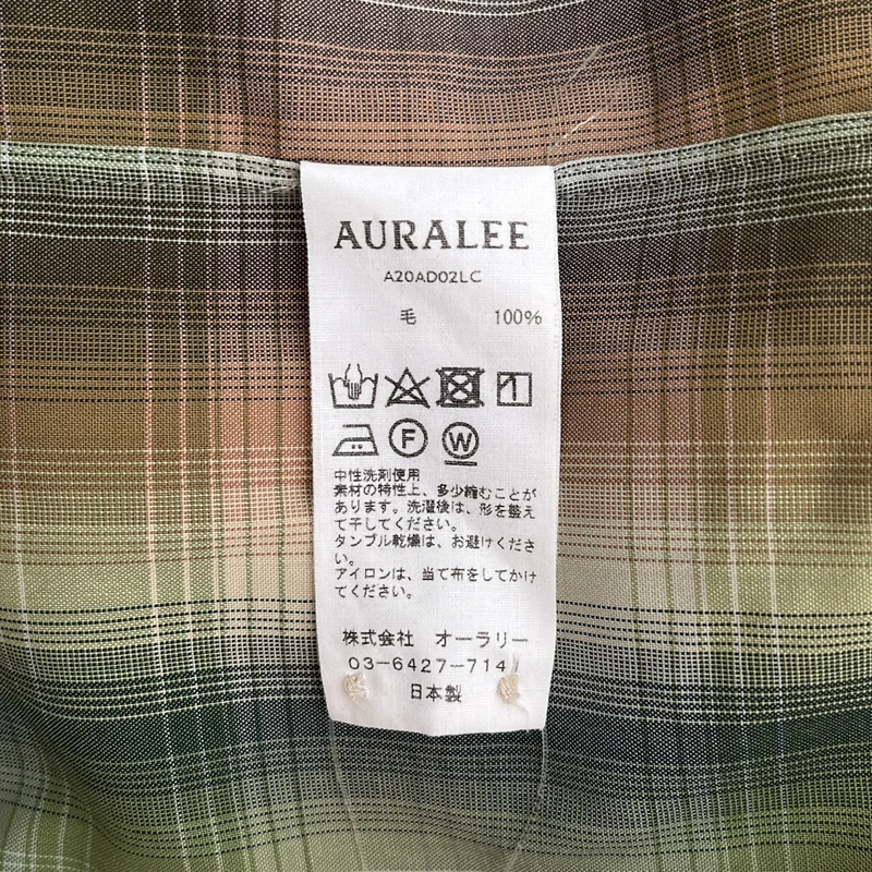 AURALEE / オーラリー | SUPER LIGHT WOOL CHECK MAXI ONE-PIECE チェック シャツワンピース | 1 | レディース