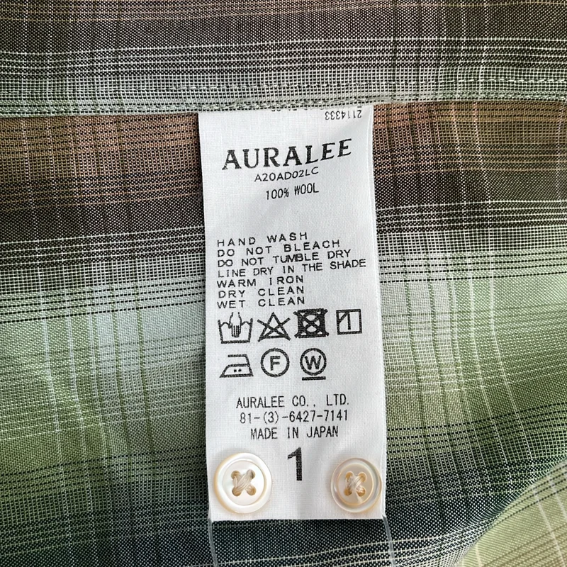 AURALEE / オーラリー | SUPER LIGHT WOOL CHECK MAXI ONE-PIECE チェック シャツワンピース | 1 | レディース