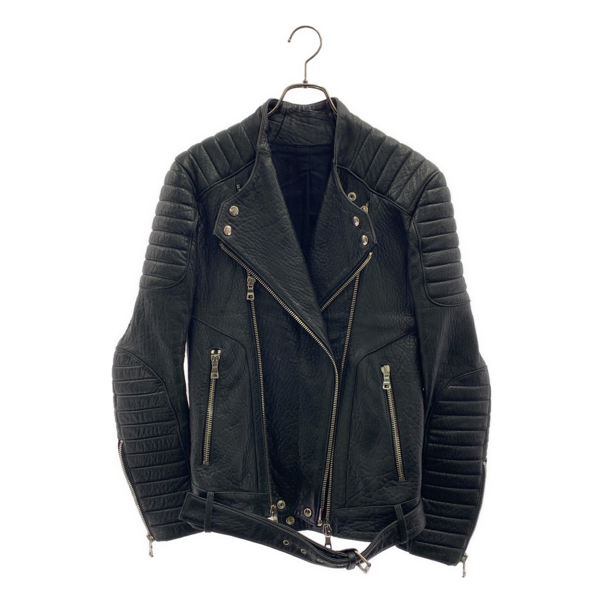 hope BALMAN レザージャケット ブルゾン ラムレザー 17号 BALMAIN / バルマン | 2013AW | ラムスキン バイカー レザー