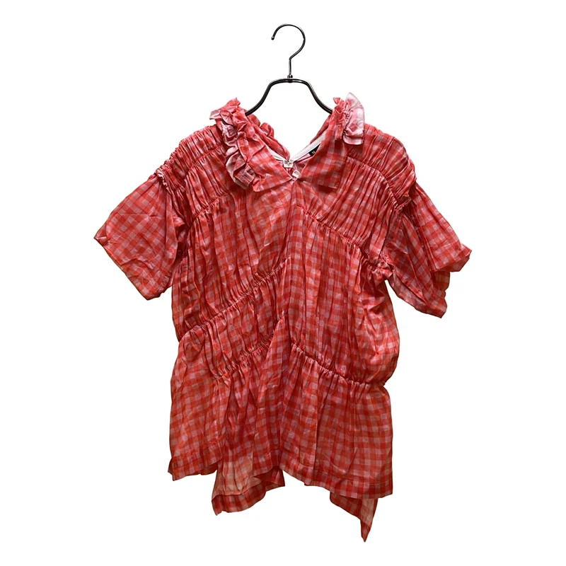 tricot COMME des GARCONS / トリココムデギャルソン | 2018SS | チェック ティアード 半袖ブラウス | M | レディース