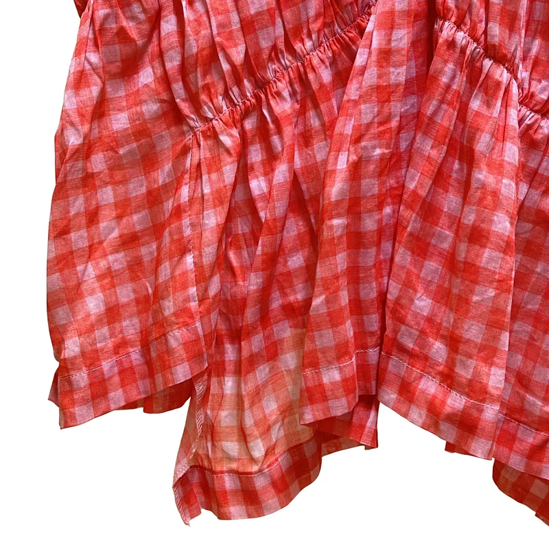 tricot COMME des GARCONS / トリココムデギャルソン | 2018SS | チェック ティアード 半袖ブラウス | M | レディース